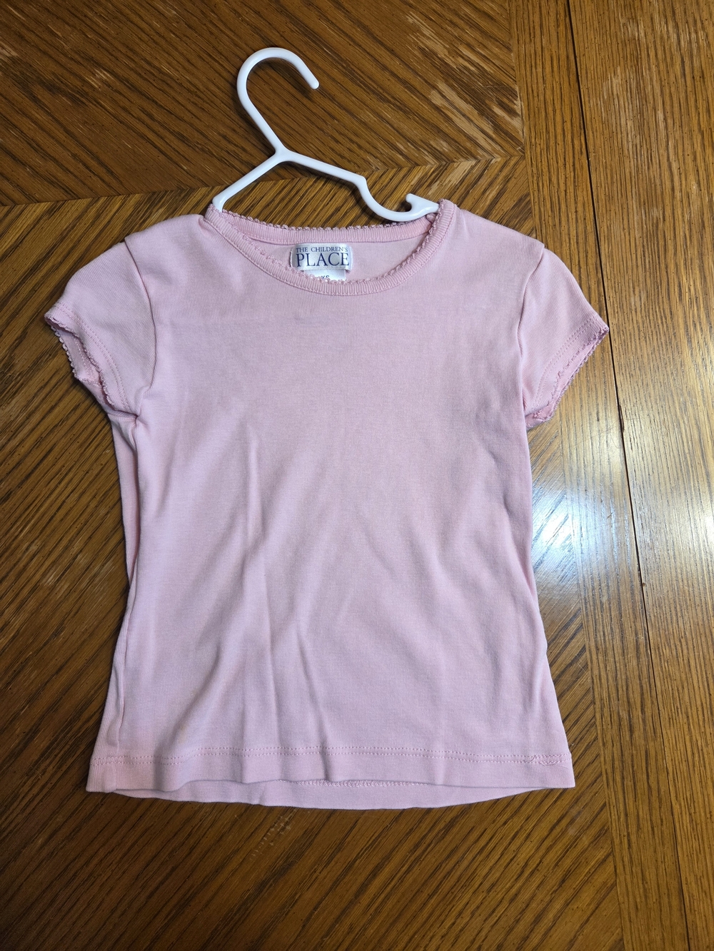 The Children's Place Pink Short Sleeve Tee with Scalloped Trim